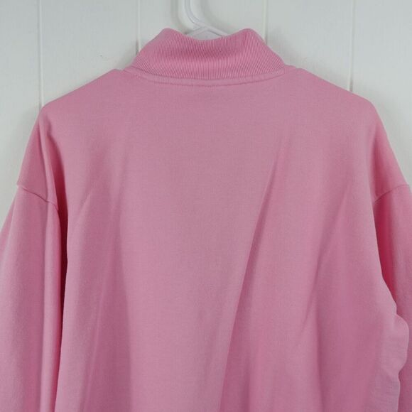 Adidas Womens Pink Pull Over Mock Neck Sweatshirt Quarter Zip Size 1X - Picture 8 of 11